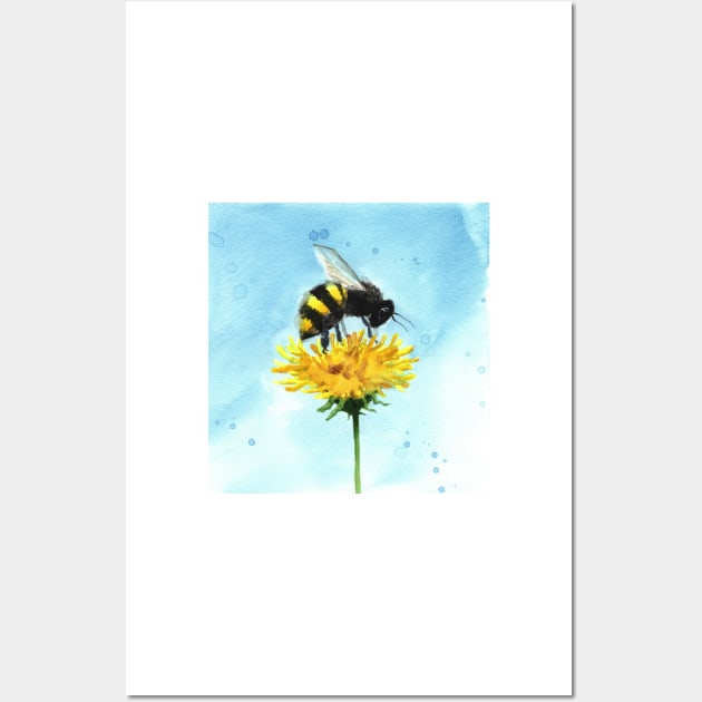 Smudgy Bee Gets Pollen Wall Art by JCPhillipps